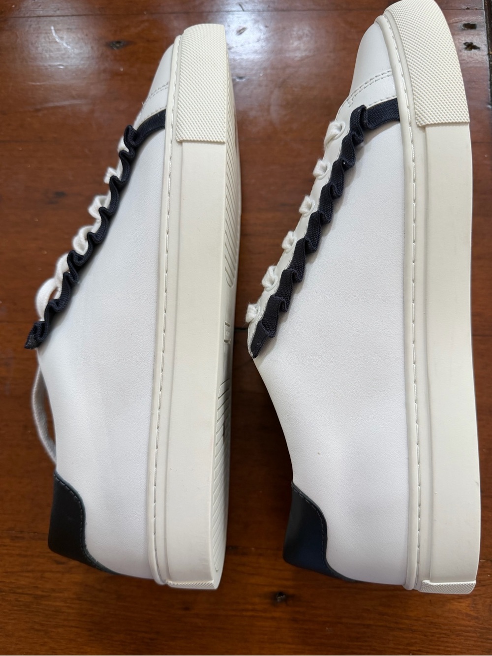 Tory Sport Ruffled Leather Sneakers - Picture 10 of 10
